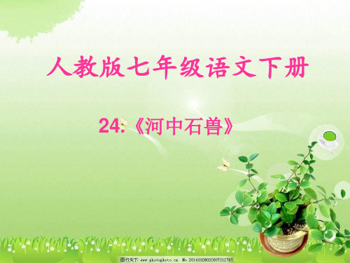 苏教版八年级下册语文：十四 河中石兽