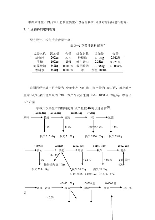 年产两万吨草莓汁工厂设计