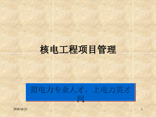 核电工程项目管理概述(ppt 37页)
