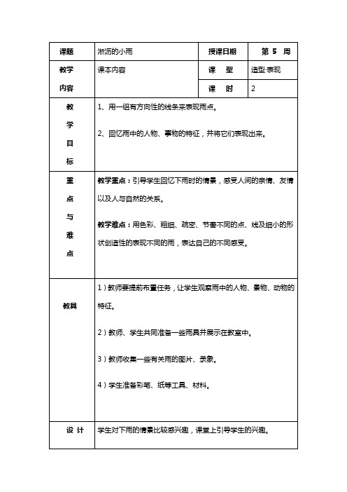 4 淅沥的小雨