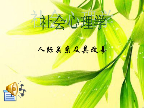 人际关系的概念及意义ppt课件