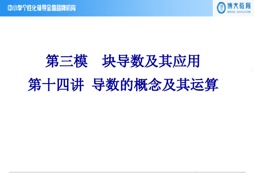 高考总复习精品课件14导数的概念及其运算(1)
