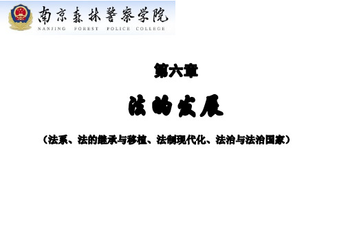 法理学课件第六章 法的发展