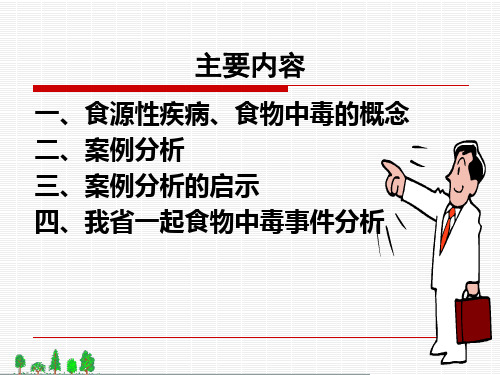 2018年食源性疾病的暴发调查及案例分析(姚进喜)-文档资料