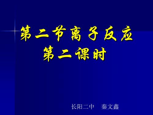 第二节离子反应第二课时