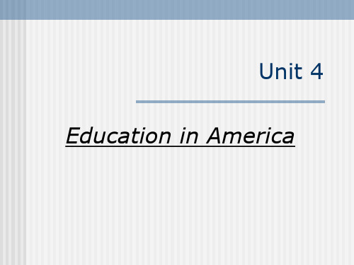 Educatian in America美国教育