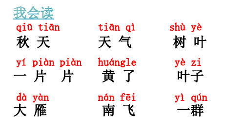 一年级上册语文课件 - 课文(一)1. 秋天 人教部编   (共21张PPT)