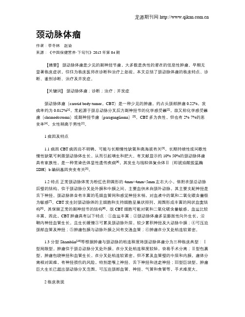 颈动脉体瘤