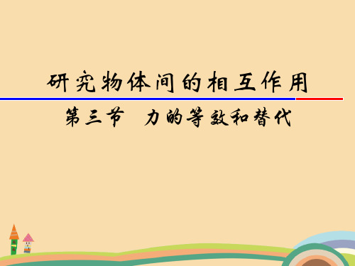 高一物理力的等效和替代PPT优秀课件