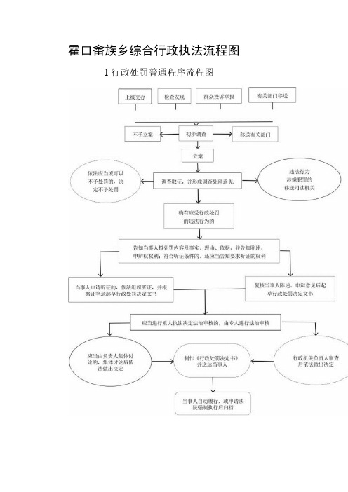 霍口畲族乡综合行政执法流程图