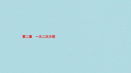 九年级数学上册第二章一元二次方程2.1认识一元二次方程第1课时课件新版北师大版