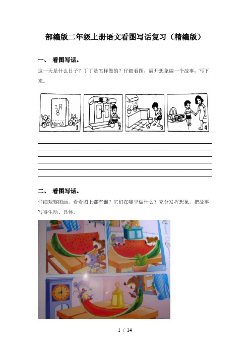 部编版二年级上册语文看图写话复习(精编版)