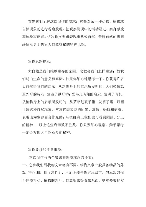 语文第三单元习作指导