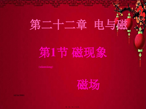 九年级物理 第二十章 电与磁 第1节 磁现象 磁场课件