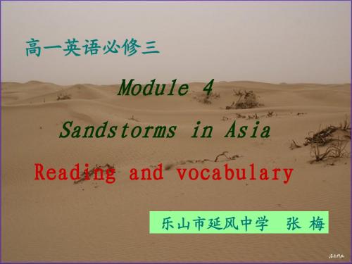 Sandstorms in Asia阅读与词汇 说课