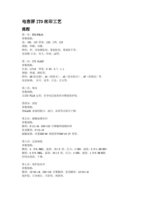 电容屏ITO丝印工艺