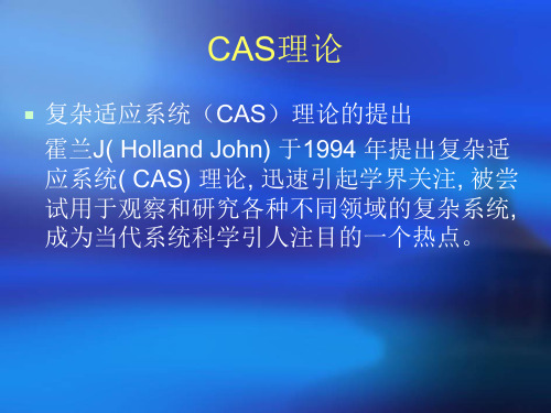 复杂适应系统(CAS)理论