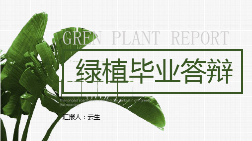 绿植毕业答辩ppt