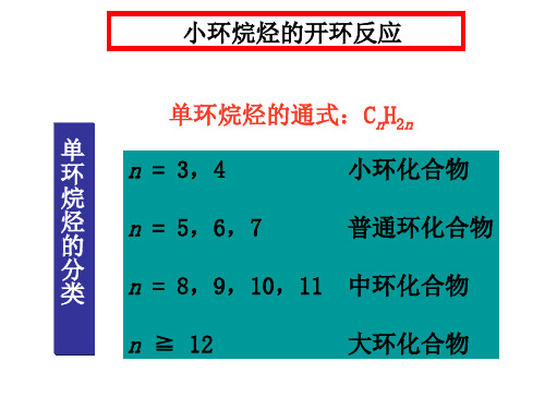 高中化学竞赛--有机物——环烷烃