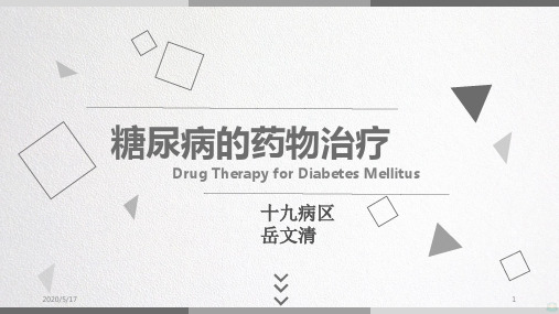业务学习糖尿病的药物治疗PPT课件