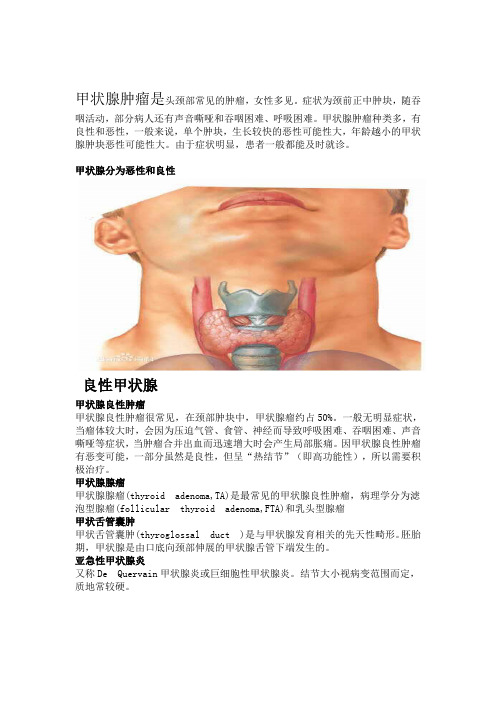 甲状腺肿瘤是头颈部常见的肿1