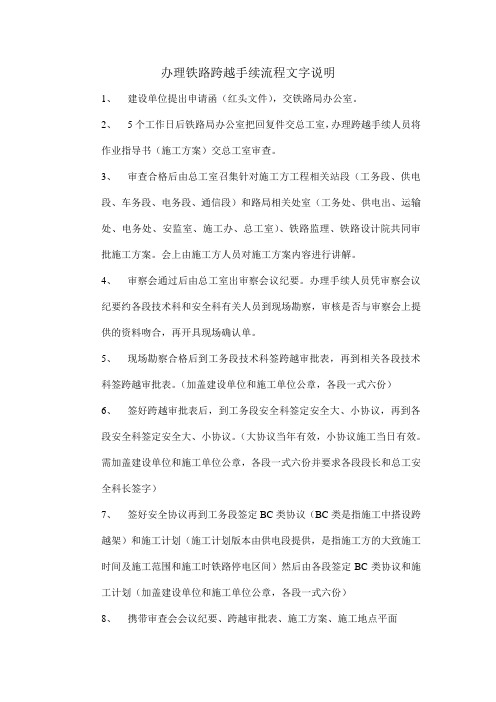 铁路跨越文字说明