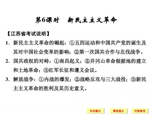 2014届人民版历史一轮必修复习课件：第6课时 新民主主义革命