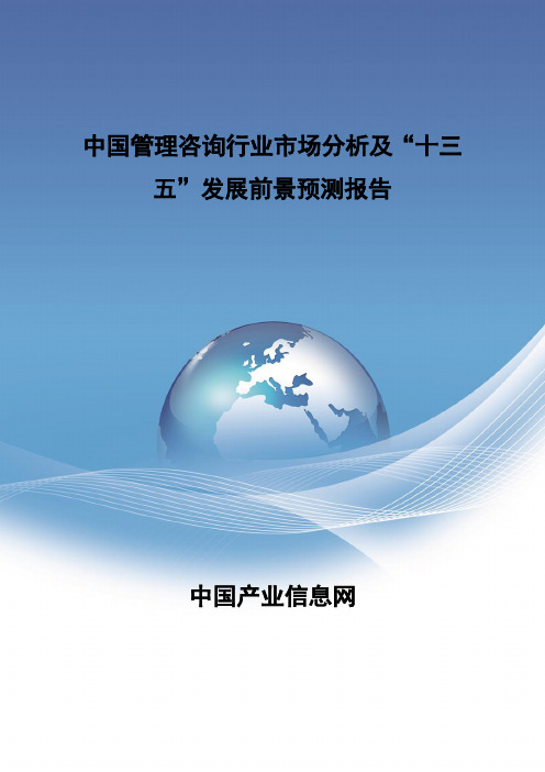 中国管理咨询行业市场分析报告