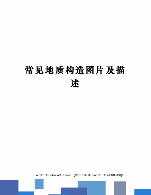 常见地质构造图片及描述修订稿