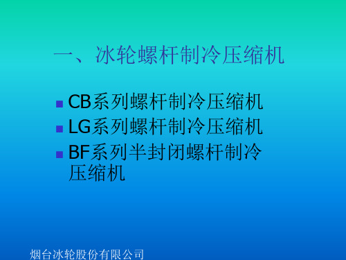 冰轮螺杆制冷压缩机