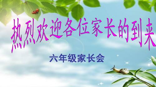 六年级上学期家长会课件ppt (1)