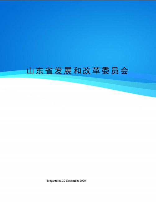 山东省发展和改革委员会