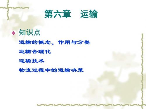 第六章 运输交运