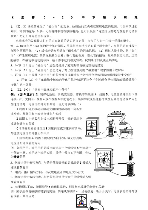 2016高三复习之回归课本选修3-2