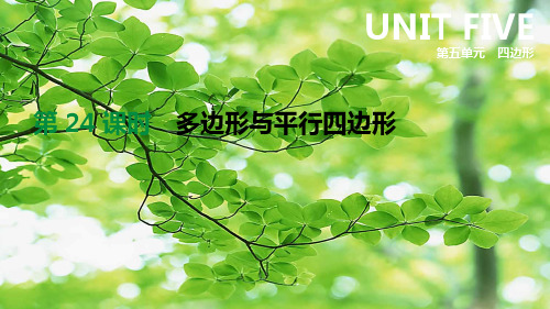 中考数学复习 第五单元 四边形 第24课时 多边形与平行四边形数学课件