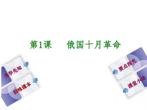 九年级历史下册第1单元第1课俄国十月革命课件新人教版