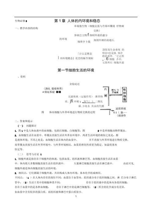 word完整版高中生物必修3人教版教材课后习题答案汇总推荐文档