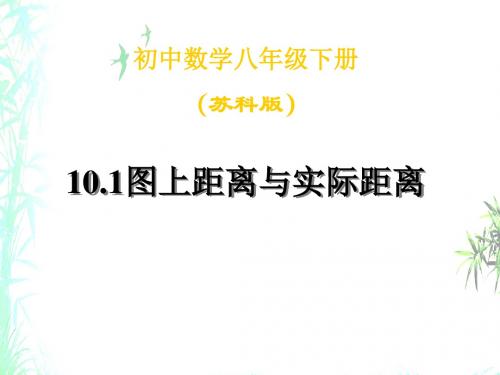 精选名校 苏科版数学八年级下册《10.1图上距离与实际距离》