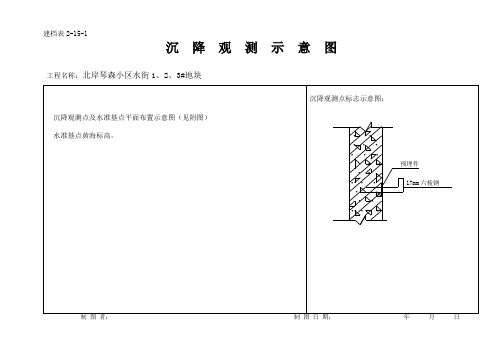一份详细填写好的沉降观测记录表