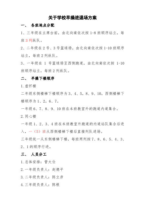 早操规划方案