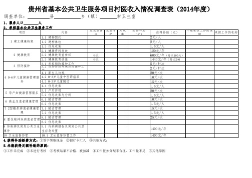 村医收入情况调查表1