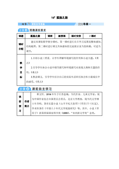 16 孤独之旅(经典)