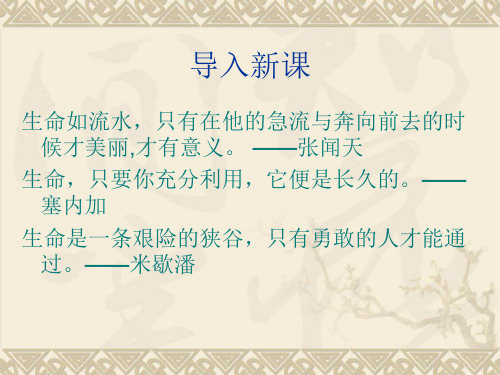 —高中语文粤教版选修《短篇小说欣赏》第三单元课件：《热爱生命》PPT