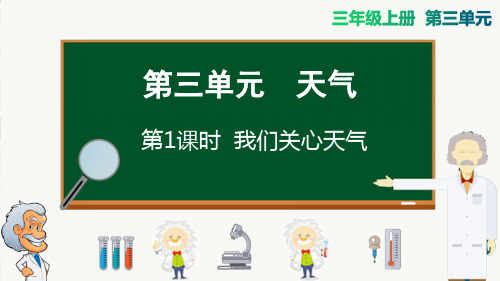 教科版三年级科学上册第1课时 我们关心天气公开课课件