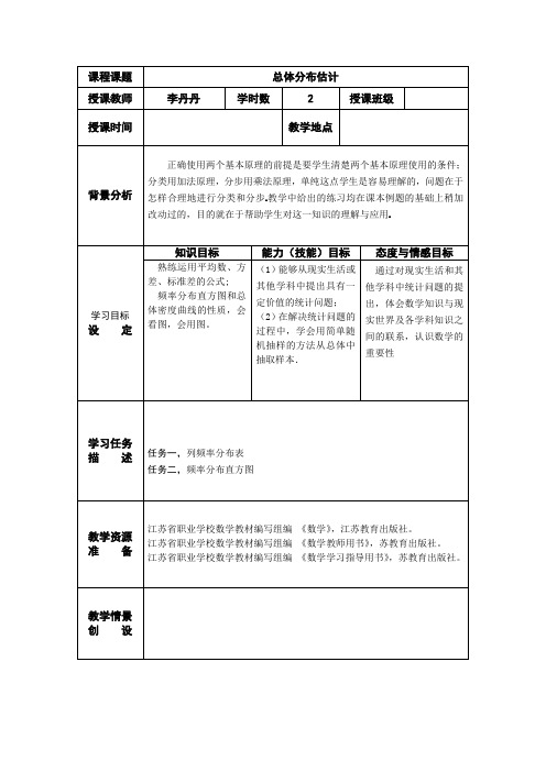 10.6总体分布估计