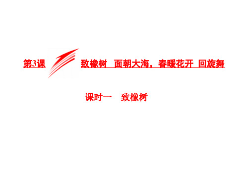 致橡树面朝大海,春暖花开回旋舞ppt课件