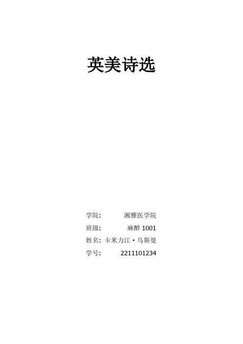 英美诗选