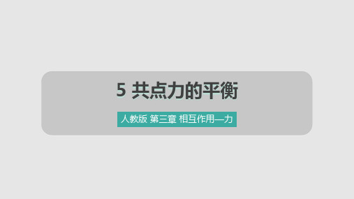 3.5共点力的平衡(教学课件)—— 高一上学期物理人教版(2019)必修第一册 