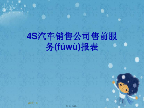 4S汽车销售公司售前服务报表