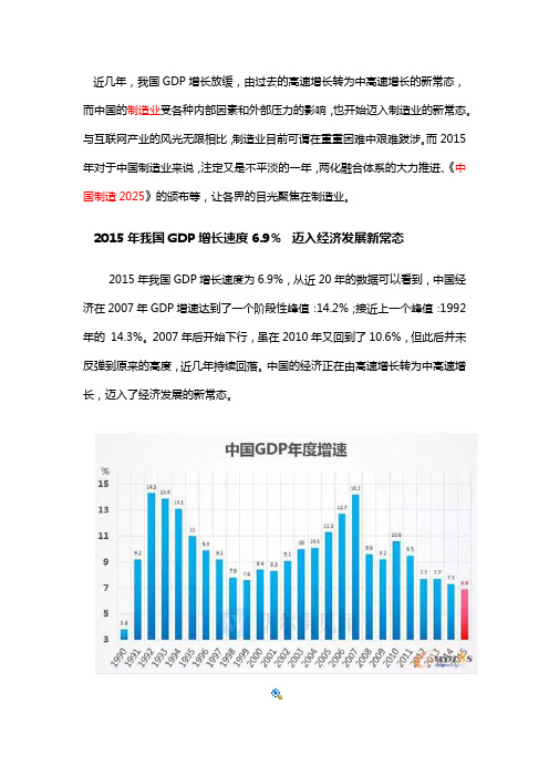 2015年中国制造业发展现状剖析